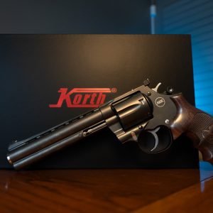 Korth Mongoose 6 inch .357 Magnum revolver by Korth box