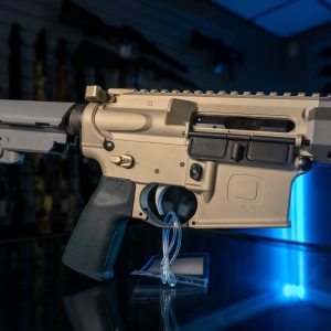 Q Sugar Weasel AR pistol receiver, left angle detail