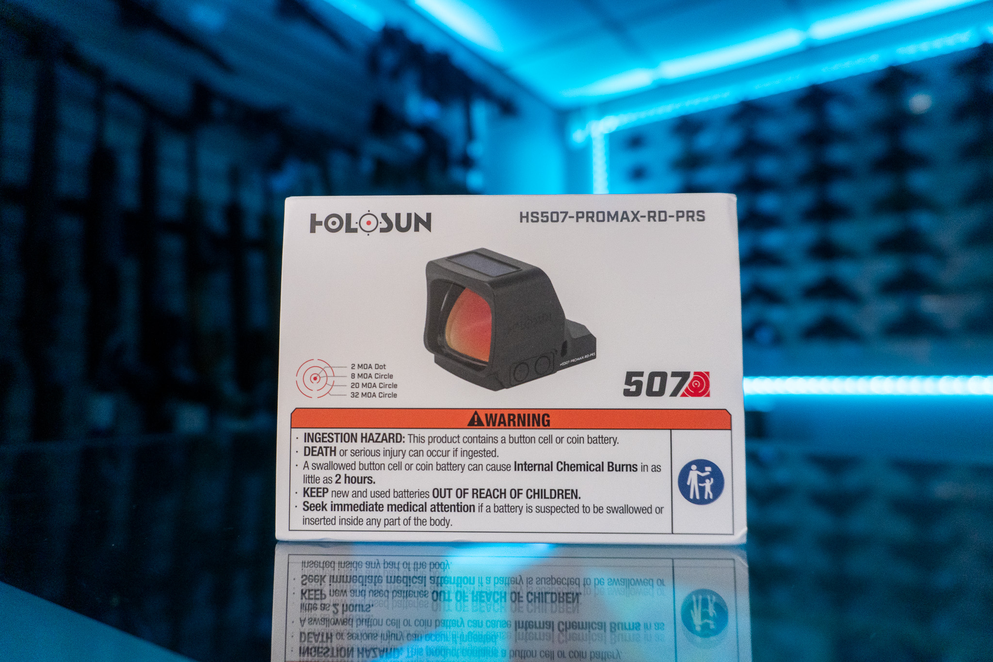 Holosun HS507-PROMAX-RD-PRS red dot sight retail box