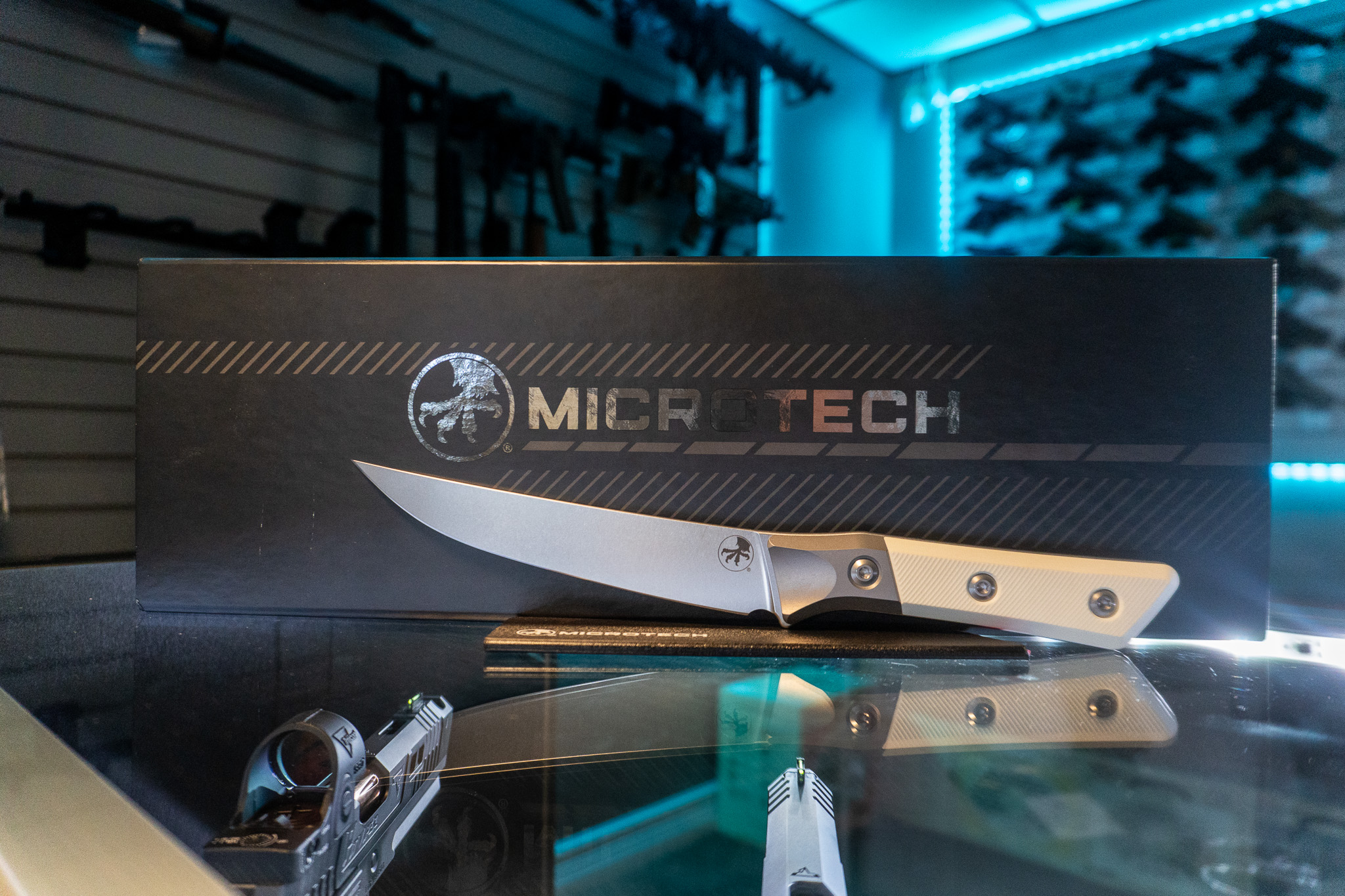 Microtech Boning Knife Stonewash Standard Titanium Bolster Ivory G-10 Webinar