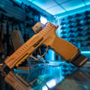 Sig Sauer P365 Fuse TacOps Compact 9mm in coyote with magazines