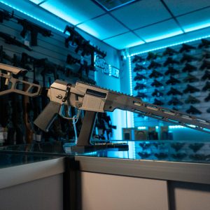 Q Mini Fix 6mm ARC rifle with folding stock, left side