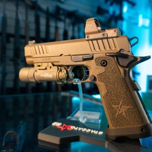 Staccato P Seven Shades of Sahara 9mm pistol, left angle