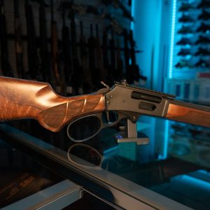Smith & Wesson Model 1854 wood stock and lever close-up