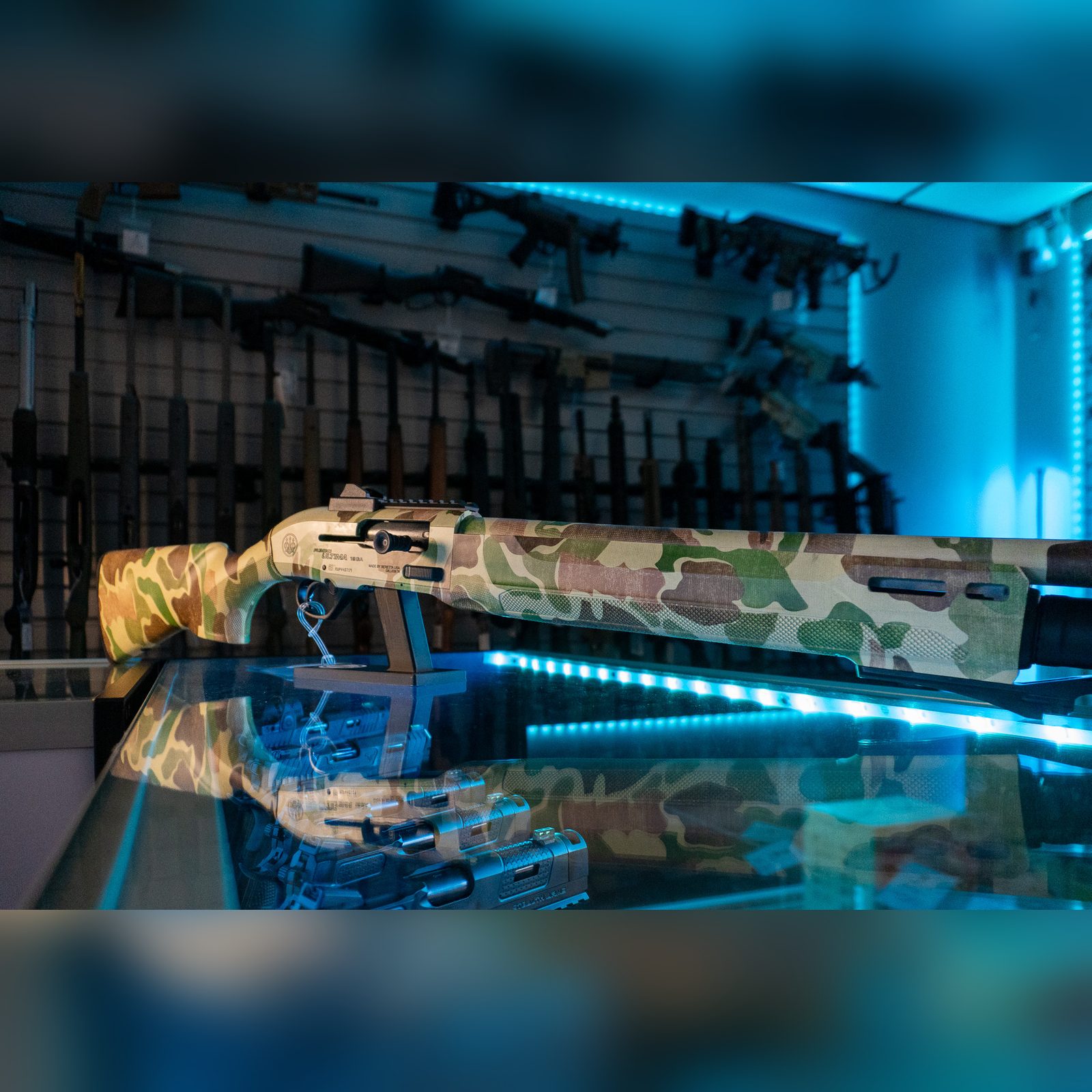 Beretta A300 Ultima Patrol Raider 12 gauge shotgun in WWII-style Frogskin camo, right side