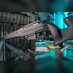 Daniel Defense DELTA 5 .308 left side with receiver markings, M-LOK forend and adjustable buttstock