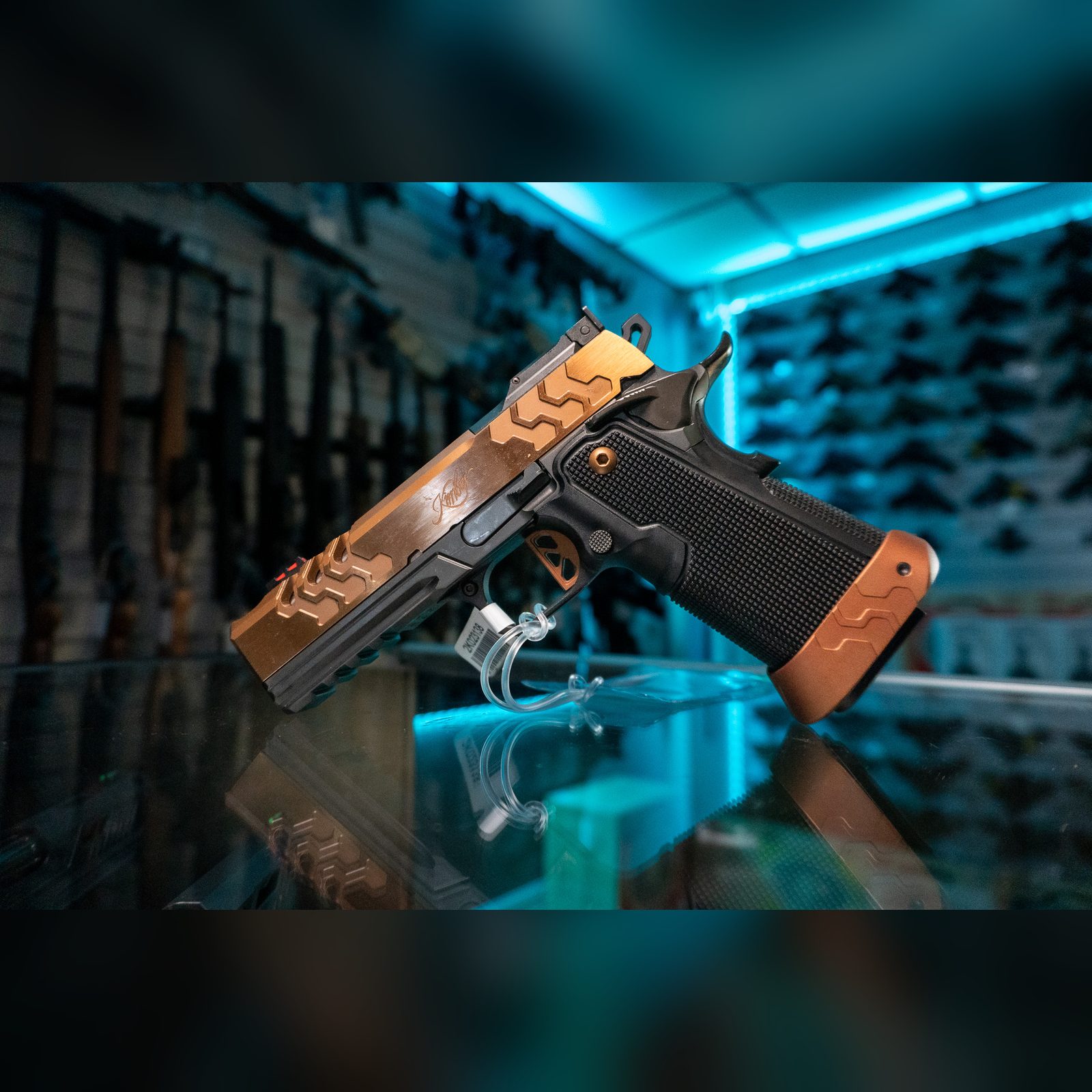 Kimber 2K11 Pro Comp Coyote 9mm pistol, right side with Kimber slide logo and magwell