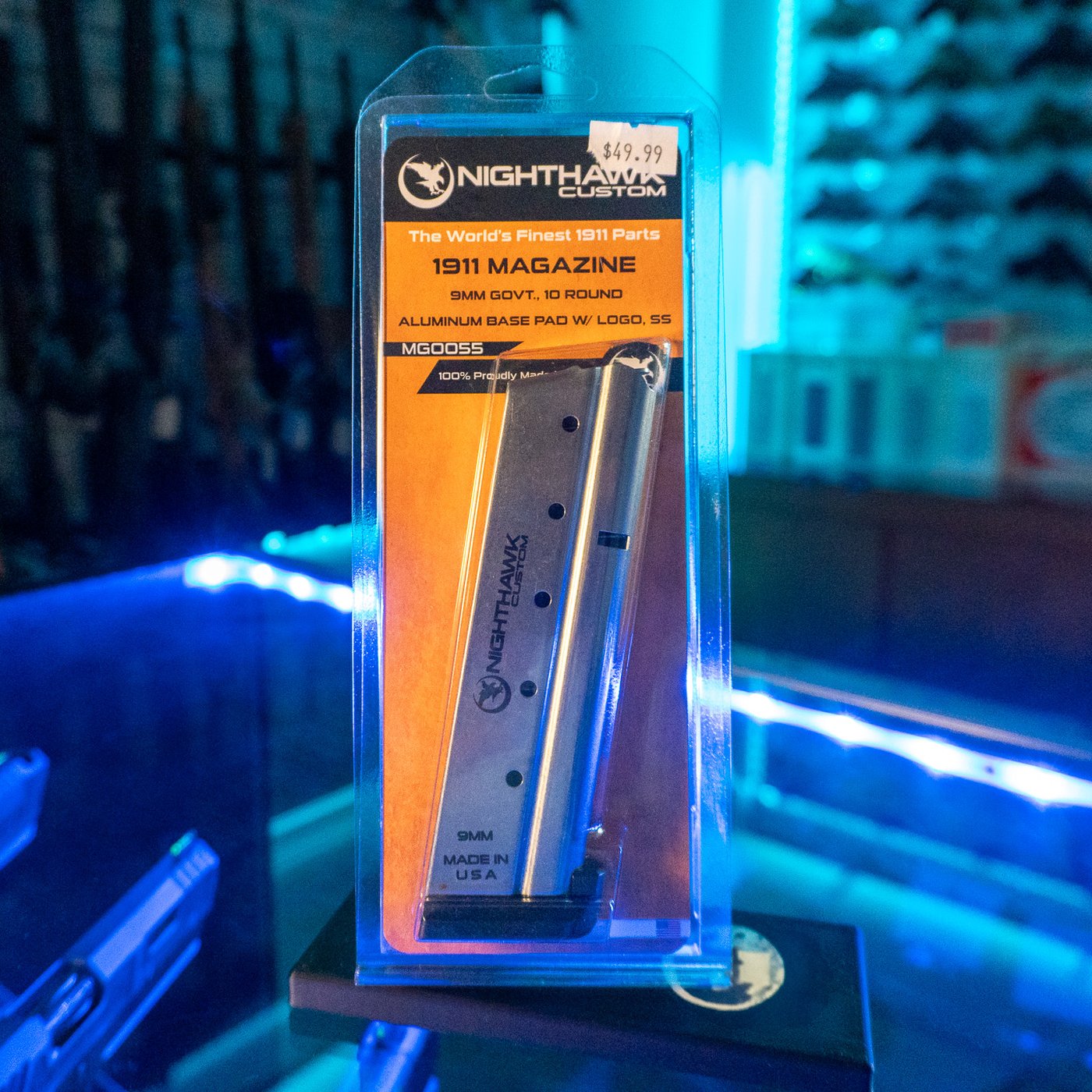 Nighthawk Custom 10-round 9mm single stack 1911 magazine in its retail package