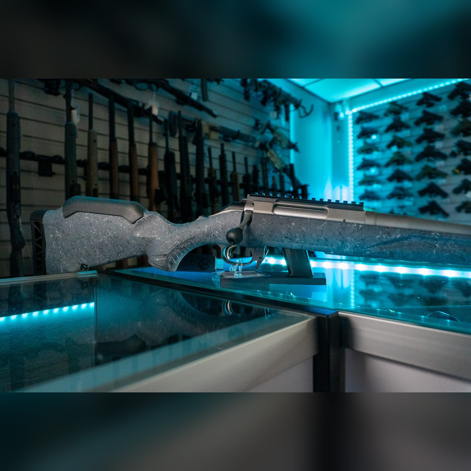 Ruger American Rifle Gen II .308 bolt-action rifle with Gray Splatter stock and Gun Metal Gray Cerakote barrel and action, right side