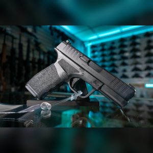 Springfield Armory Hellcat Pro OSP 9mm pistol in black, right side with Springfield Armory frame marking and accessory rail